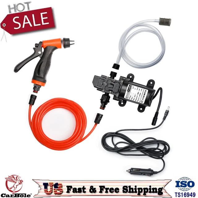 12V 100W Upgraded Water Pump Auto Washer Sprayer Gun High Pressure Car Cleaner