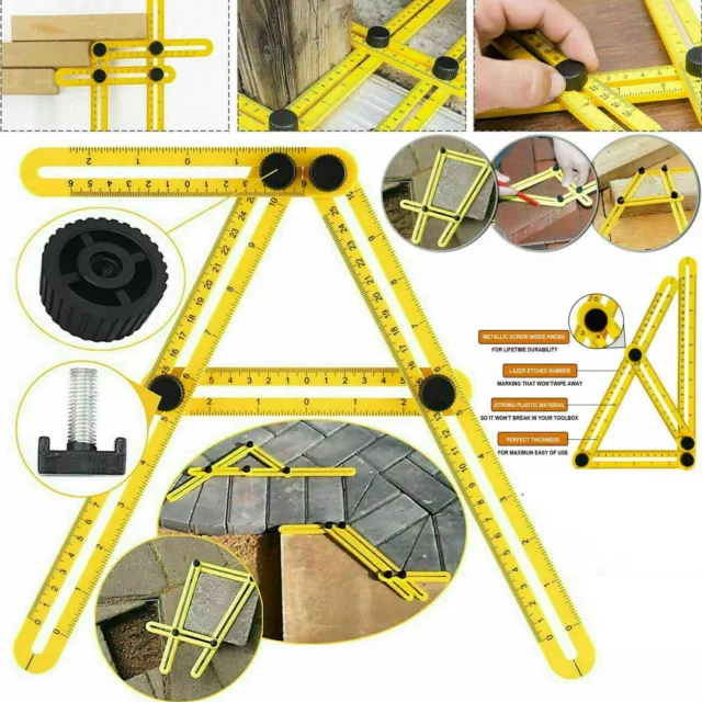 Angleizer Multi Angle Template Tile Floor Measuring Side Ruler Instrument Tool S