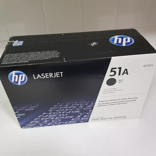 HP 51A Black LaserJet Toner Ink Cartridge Q7551A Printer Hewlett Packard