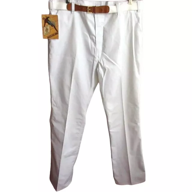 Vintage Mens Levi's Jeans 38x34 NEW 38x34 80s WHITE DISCO POCKET Pants w/Belt