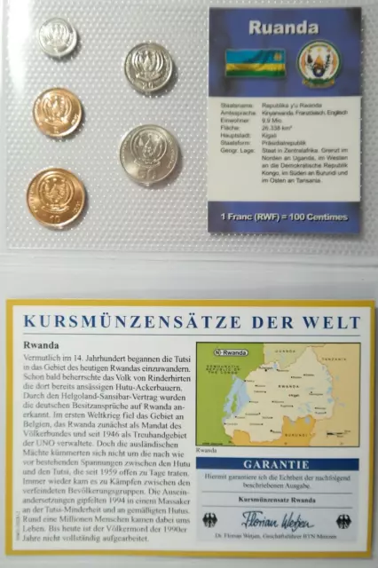 Ruanda - KMS Kursmünzensatz Blister Noppenfolie BTN Münzen / 5