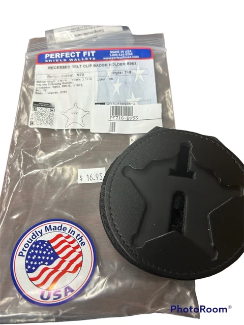 Perfect Fit Badge Holder / Recessed Belt Clip  Badge Cutout: 972 Style: 716