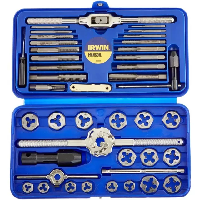 Irwin 26317 Hanson Tap & Hexagon Die Set - 41 Pcs Metric 4 MM-12MM Made in USA