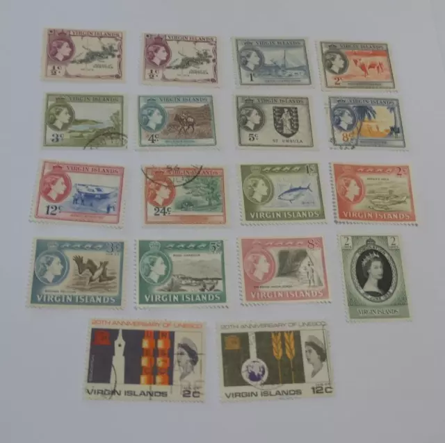 British Virgin Islands 1953 - 66 QE small collection