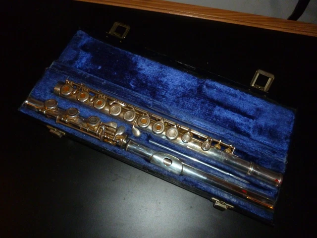 Vintage E.L. DeFord Silver Head & Body Flute with original Case