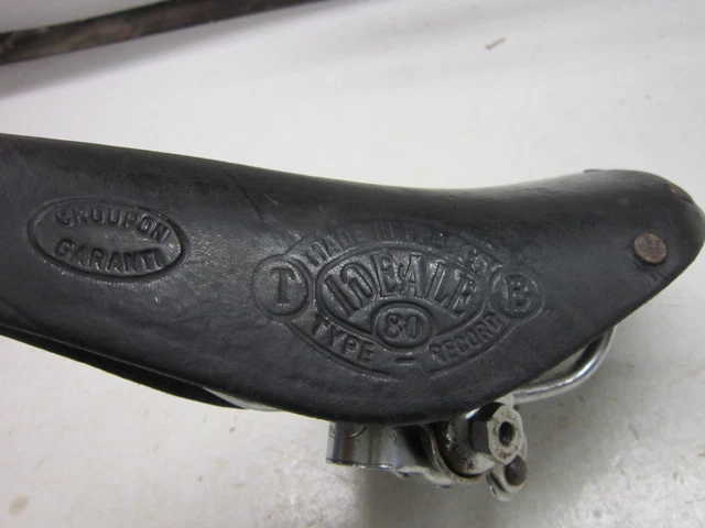 Selle De Vélo Vintage IDEALE Record Type 80 - Cuir, Pour Route/VTT - Occasion En Bon état