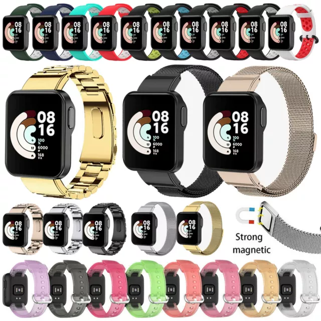 For Redmi Watch Xiaomi Mi Watch Lite Silicone/Stainless Steel Watch Band Strap