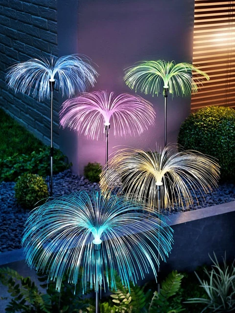 LED Gartenstecker Fantasia Solar Stab Edelstahl Erdspieß Bunt 5er Set SEHR GUT