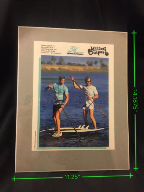 Vintage Hobie Apparel Surfing 1980s Advertising Laminated Photo Miller’s Outpost