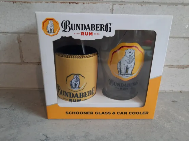 Bundaberg Rum Schooner and Stubbie Holder Set