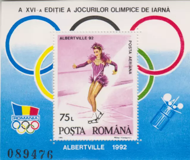 Olympia Albertville 1992Rumänien   postfrisch 6124