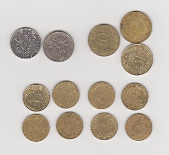 Lot de 13 pièces - Francs Français