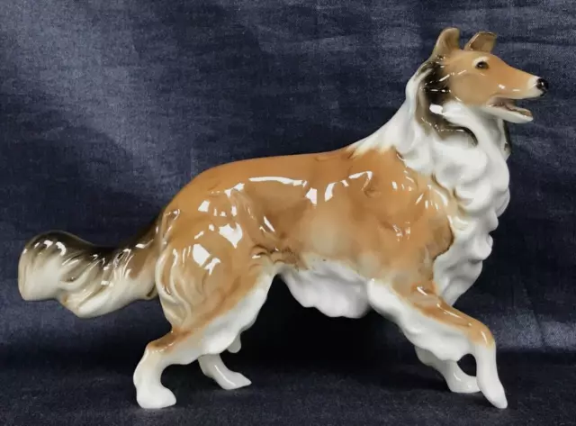 Rare Art Deco Hutschenreuther-Rosenthal Rough Collie Dog Porcelain Figurine