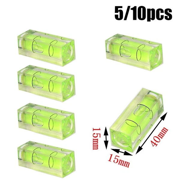 Petit Spirit Level Carré Tubulaire 40mm 5/10pcs Vert Nivellement