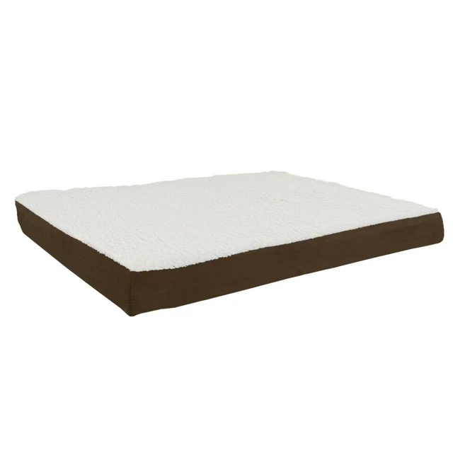 Orthopedic Dog Bed Memory Foam Cozy Sherpa 44 x 35 x 4 Washable Cover XL