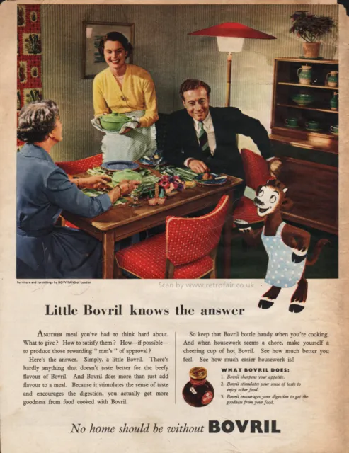1953 Bovril Original Full Page Vintage Magazine Ad