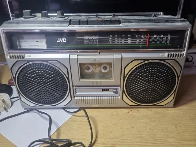 JVC RC-545LB VINTAGE Boombox Radio/Cassette Portable FM/AM $46.04 ...