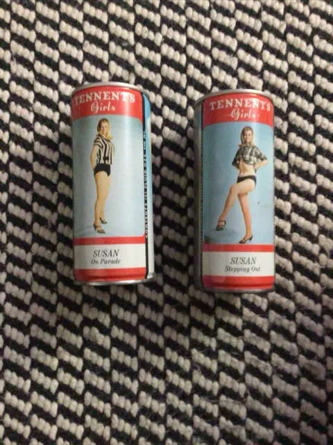 Tennent girls Lot Of 2 Susan Stepping Out + On Parade 15 1/2 Oz Pull Tab Steel