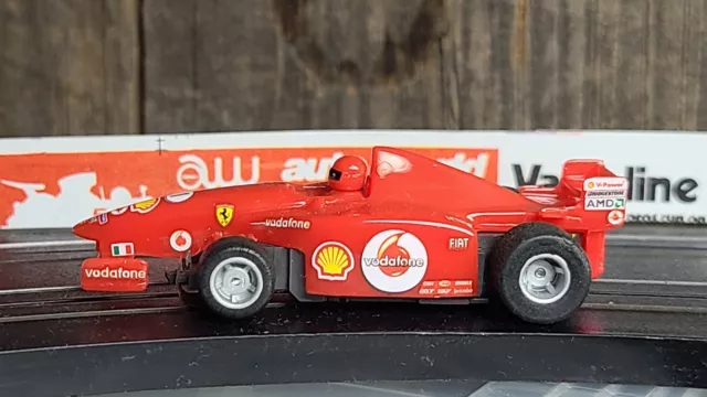 Formula Tyco Mattel Wheels 440x2 #1 Vodafone Fiat F1 Red HO Slot Car