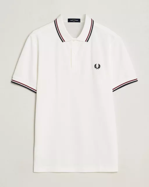 REDUCED STOCK GENUINE BNWT Fred Perry Mens Snow White Short Sleeve Polo Shirt