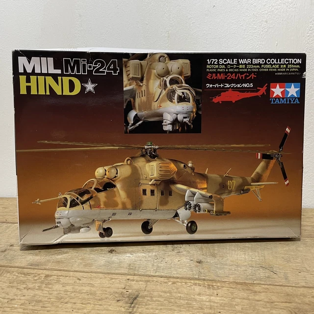 172 SCALE TAMIYA Mil Mi24 Hind Helicopter Model Kit EUR 19,25