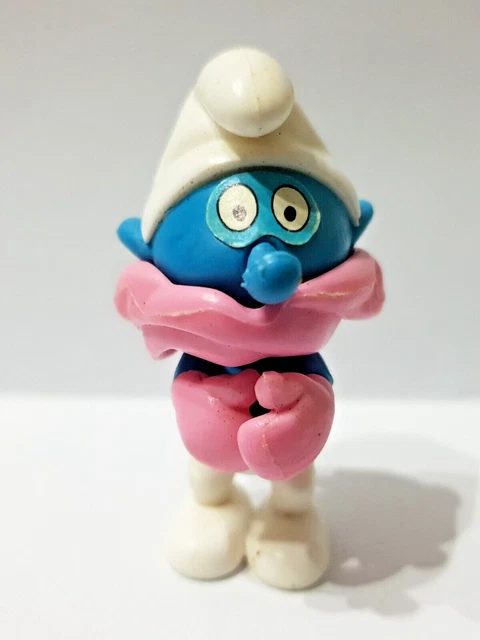U-Ei Componibili Kinder Egg Steckiguren Puffi Smurfs Con Schiarpa E Guanti