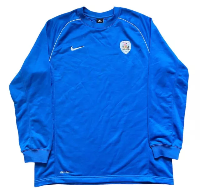 Nike Dri-Fit Barnsley Football Midlayer Sweatshirt Top Blue - Size XL Mens