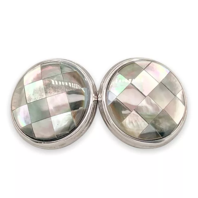 SS Checkered Mother of Pearl Cufflinks