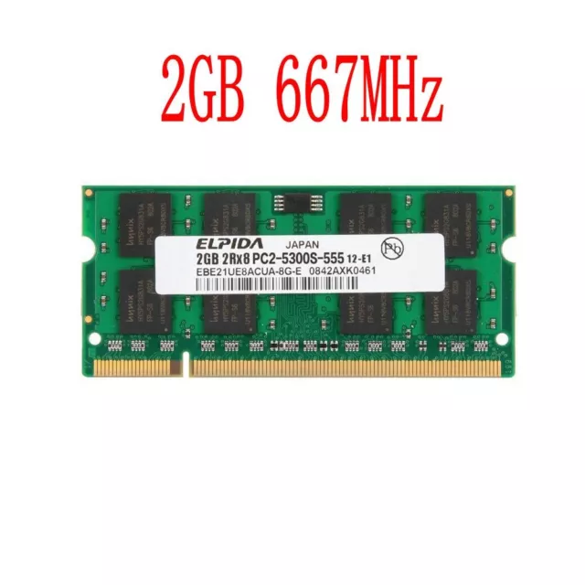 2GB / 1GB PC2-5300S DDR2 667MHz 200Pin SODIMM Laptop Memory RAM For Elpida UK
