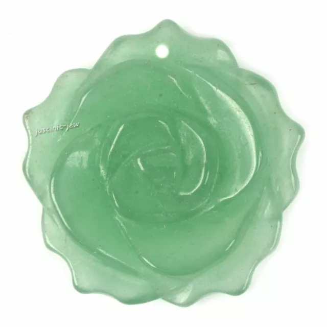35mm Gemstone carved rose flower Center stone pendant bead Jewellery Making Kit