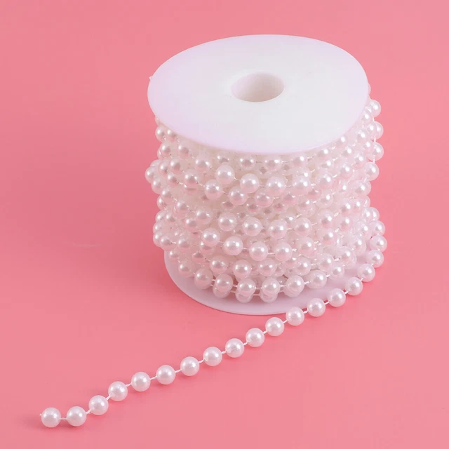 10 M Fausses Perles Chaîne De Décor Blanc Décorations Blanches