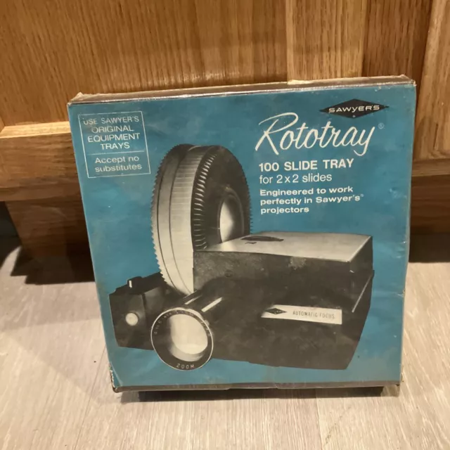 Sawyer's Rototray Rotary Projector Slide Tray 100 2x2 Sealed Damaged Packaging