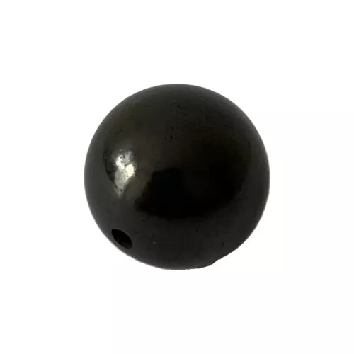 10 x Schungit & Shungit  Perlen ca. Ø 6 mm. (durchgebohrt), poliert / Zertifikat