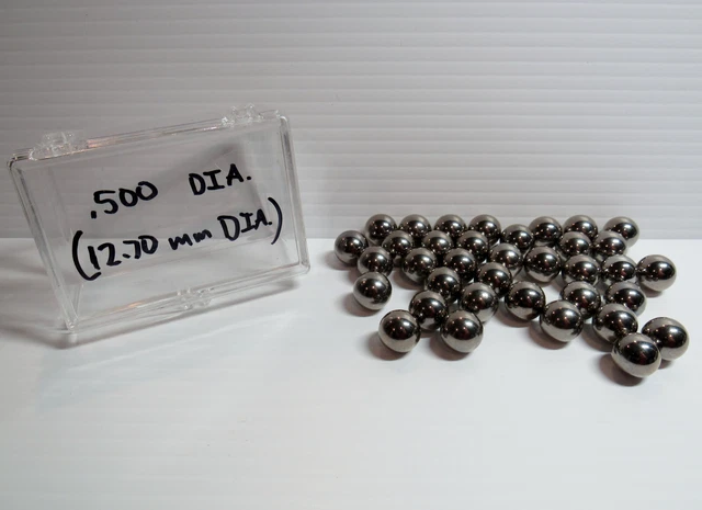 NEW UNUSED 72 PCS 1/2" Precision Steel Bearing Balls G25 12.7mm Diameter