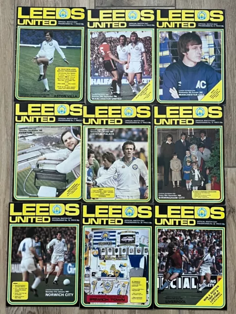 1980-81 Leeds United Home Programmes x 9