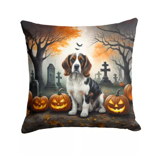 Welsh Springer Spaniel Spooky Halloween Decorative Pillow DAC2057PW1414