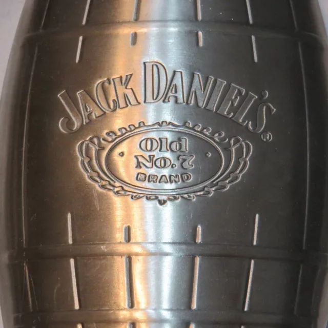 Jack Daniels Old No 7 - Stainless Steel 6 oz - Barrel Shaped - Flask