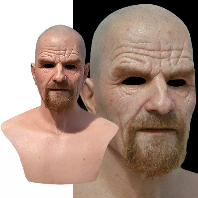 Breaking Bad Walter White Latex Full Head Mask 4 Halloween Costume Cosplay Props