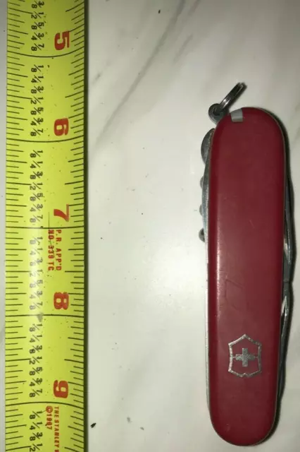 Used Victorinox Swiss Army Knife - Climber Pocket Knife - Red - 14 Functions