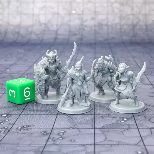 Orc Tribe (Set of 4), Dungeons and Dragons Miniatures DnD D&D Mini 32mm Lot