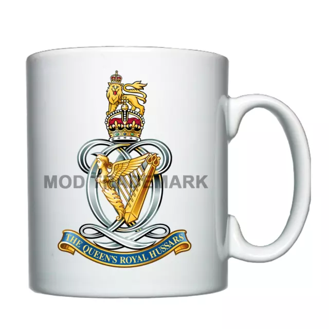 THE QUEEN'S ROYAL Hussars (King's crown, Tudor) personalised mug £9.50 ...