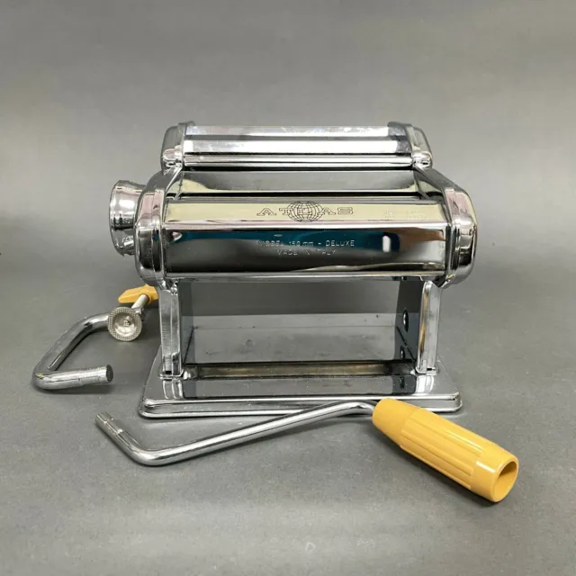 Atlas OMC Marcato Model 150 Pasta Machine Chrome Stainless Steel Made in Italy 2