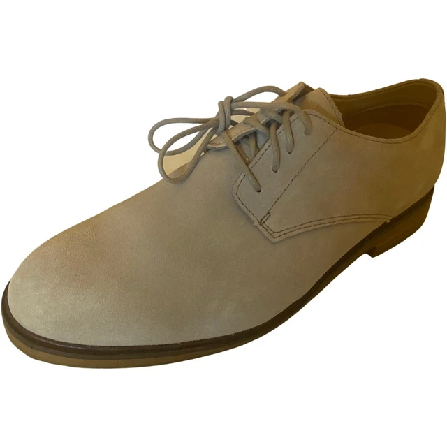 Scarpe da derby stringate Once Clarks Clarkdale Moon in pelle scamosciata sabbia indossate UK 10 NUOVE