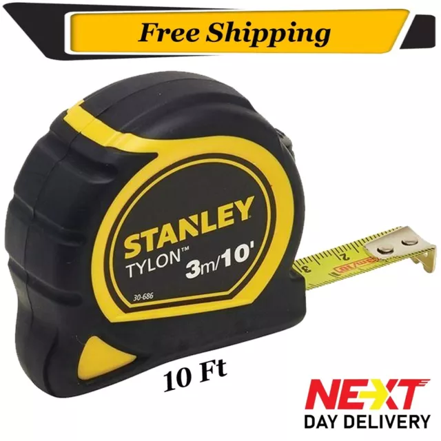 Stanley Pocket Tape 3m / 10ft Tape Measure 10FT Pocket Tape Belt Clip UK Stock