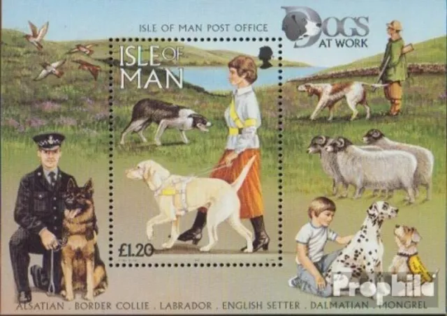 Briefmarken GB - Isle of Man 1996 Mi Block27 (kompl.Ausg.) postfrisch Hunde