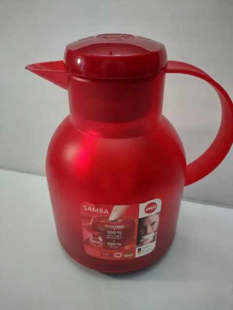 Nueva jarra de aspiradora de samba roja prensa rápida 33,8 oz té de café 504232