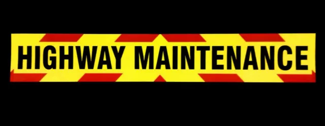 Highway Maintenance non reflective vehicle warning sign Magnetic / Self Adhesive