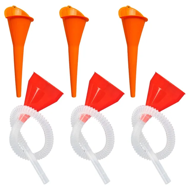 Oil Funnel Wide Neck Petrol Plastic Set Tool Universal Coolant From Cars
