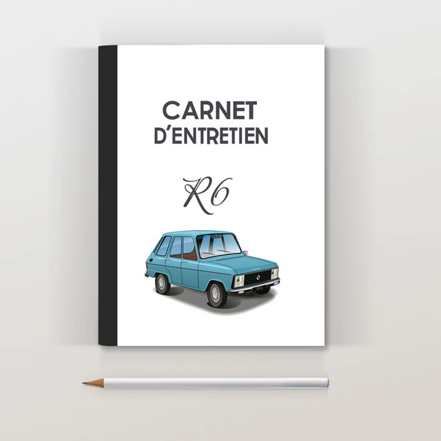 Carnet d'entretien Renault 6 R6 bleue