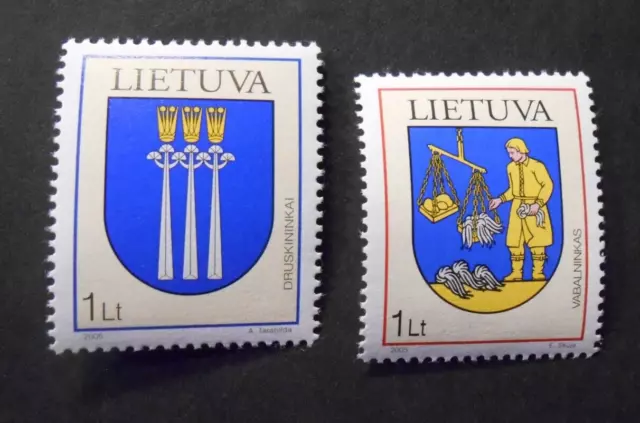 LITUANIA  LITHUANIA, LIETUVA 2005 " Stemmi " 2 Valori Cpl set MNH**